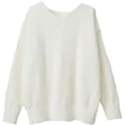 fr980117 [980117002 前後2WAYモヘアニット Lサイズ ホワイト]