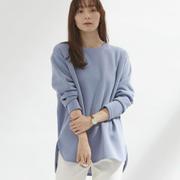 fr980126 [980126032 一度着たら手放せない！華奢見せ裏起毛トレーナー 3Lサイズ ダスティブルー]