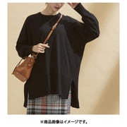 fr980134 [980134003 お尻もお腹も全部隠す！横スリット入りビックニット ニット ブラック]