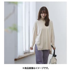 fr980134 [980134006 お尻もお腹も全部隠す！横スリット入りビックニット ニット アイボリー]