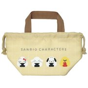 SAON-MKC-BE サンリオキャラクターズ おにぎりシリーズ マチ付き巾着 ベージュ
