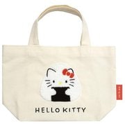 SAON-HMS-KT サンリオキャラクターズ おにぎりシリーズ 相良刺繍 帆布ミニトート ハローキティ