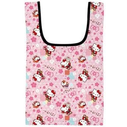 SAW-PPE-KT サンリオキャラクターズ 和雑貨シリーズ ポケット付きプチエコバッグ ハローキティ