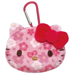 SAW-KP-KT サンリオキャラクターズ 和雑貨シリーズ フェイスカラビナポーチ ハローキティ