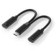PG-TYCCHG01BK [USB-C充電ポート付 USB-C to USB-C イヤホン変換アダプタ DAC内蔵 PD60W対応 ブラック]