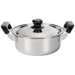 烹味屋 IH対応 料理鍋 20cm ステンレス製 両手鍋 （IH・ガス火対応） RB-3250