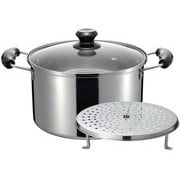烹味屋 IH対応 兼用鍋 24cm ステンレス製 目皿付き両手鍋 (IH・ガス火対応) RB-3258
