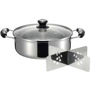 烹味屋 IH対応 おでん湯豆腐鍋 26cm ステンレス製 (IH・ガス火対応) RB-3260