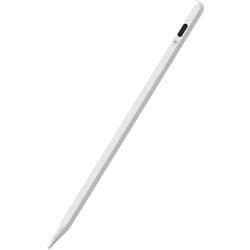 P-TPACST05WH [タッチペン スタイラスペン 充電式 USB Type-C 急速充電 磁気吸着 交換用ペン先2個付属 オートオフ機能 【 iPad iPhone Android スマホ タブレット 等対応 】 ホワイト]