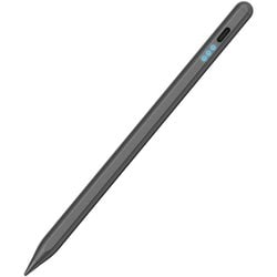 P-TPACSTAP07GY [タッチペン iPad用 ペンシル 充電式 スタイラスペン USB Type-C 急速充電 傾き検知 誤作動防止 磁気吸着 交換用ペン先2個付属 【2018年以降 iPad/Pro/Air 各種対応】 グレー]