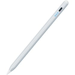 P-TPACSTAP07SV [タッチペン iPad用 ペンシル 充電式 スタイラスペン USB Type-C 急速充電 傾き検知 誤作動防止 磁気吸着 交換用ペン先2個付属 【2018年以降 iPad/Pro/Air 各種対応】 シルバー]