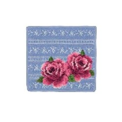 Feiler Dirndl Rose Wash cloth25×25 Blue F781