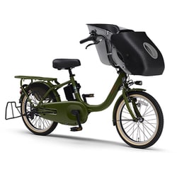 電動自転車 YAMAHA PAS kiss カーキ 3人乗り対応　96 YAMAHA 「ヤマハ」PAS Kiss（パス キッス）「PA20KS」20インチ 3