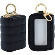 QSKC-BK [スマートキーケース 2個収納 キルティング スマートキーポーチ ダブルポケット くすみカラー バイカラー キーケース ブラック]