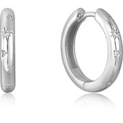 シルバー 925 キュービックジルコニアピアス 直径:20mm 幅:3.5mm 中石:キュービックジルコニア 051200455-SV