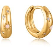 シルバー 925 オパール/キュービックジルコニアピアス 直径:12mm 幅:3.5mm 中石:オパール/キュービックジルコニア 051200447-SV