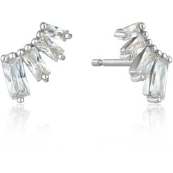 シルバー 925 キュービックジルコニアピアス 長さ：0.6cm 幅：1cm 中石：キュービックジルコニア 051200250-SV