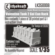 LK350008 1/35 WWII イギリス バレンタイン歩兵戦車用 2ガロン缶ラック （タミヤ/35352用） [プラモデル用パーツ]