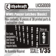 LK350009 1/35 WWII ドイツ 戦車用 ラッチ 標準タイプ 18個入 [プラモデル用パーツ]