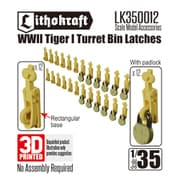 LK350012 1/35 WWII ドイツ タイガーI重戦車 砲塔雑具箱用 ラッチ 24個入 [プラモデル用パーツ]