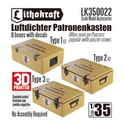 LK350022 1/35 WWII ドイツ 防水型弾薬箱 6個入 [プラモデル用パーツ]