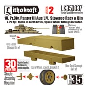LK350037 1/35 WWII ドイツ III号戦車J/L型用 荷物ラック/雑具箱セット 第10装甲師団 バージョン2 [プラモデル用パーツ]