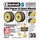 LK350042 1/35 WWII ドイツ III号戦車＆III号突撃砲用 95mm幅 予備転輪 固定具付 パターンD 2個入 [プラモデル用パーツ]