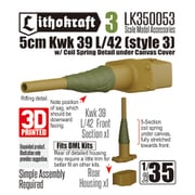 LK350053 1/35 WWII ドイツ III号戦車用 5cm KwK39 L/42砲身 コイル内蔵キャンバスカバー付 スタイル3 （ドラゴンモデル用） [プラモデル用パーツ]
