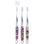 TBCR5T [歯ブラシ 園児用 14.5cm 乳歯 3～5歳 リズスタ やわらかめ クリア コンパクト ヘッド 3本 セット キャップ 1個付き]