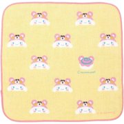 ミニハンドタオル ハンカチ シナモロール かぶりもの 名前タグ付き 綿100％ 20×20cm MNT2