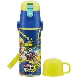 子供用 ステンレス ボトル 水筒 スプラトゥーン3 2way 直飲み 470ml コップ飲み 430ml 軽量 保温 保冷 直径6.8×高さ23cm SKDC4