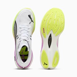 Puma PWRPLATE ランニングシューズ ホワイト/イエロー/ピンク ウィメンズ-ディヴィエイト-