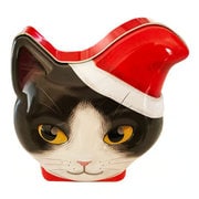 【限定】クリスマス ネコ フェイス缶 (クッキー 2個&手毬飴イチゴミルク風味 4個入り)