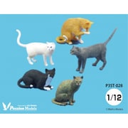 P35T-028 1/12 猫好きが認めるネコ 5種セット [組立式プラスチックモデル]