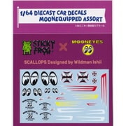 SF-0004 1/64 ダイキャスト カー デカール ムーンイクイップド アソート [プラモデル用品]