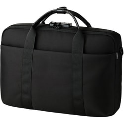 ビジネスバッグ 防犯 ブリーフケース 11L 2Way（手提げ/肩掛け） TSAロック（ダイヤルロック式） カバン 15.6インチPC収納可 A4対応 撥水加工 キャリーオン仕様 海外旅行 盗難防止 ブラック BM-CBSC01BK