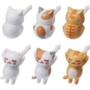 P-3637 [ねこ 猫 ピック くし 6本入 にゃんこ へそ天 ごめん寝 パーティーの飾り付け お弁当を楽しく彩る シロ ミケ チャトラ]