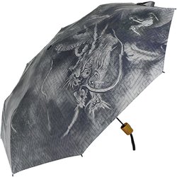 日傘 折りたたみ傘 晴雨兼用 古典美 絢爛 雲竜（うんりゅう） 55cm 手開き式 一級遮光 UVカット率99.9％ 遮熱効果 内側黒コーティング加工 はっ水 グラスファイバー骨 JK-166-02