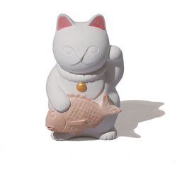 珪藻土 招き猫 M 日本製 L496