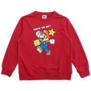 22864126 スーパーマリオ KIDS トレーナー HERE WE GO RED 140cm