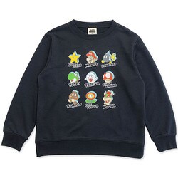 22864126 スーパーマリオ KIDS トレーナー HERE WE GO CHARCOAL 150cm