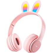 ワイヤレスウサ耳ヘッドホン ピンク BES-355PK