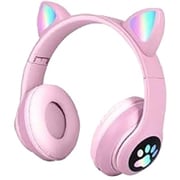 ワイヤレスネコ耳ヘッドホン ピンク BES-356PK