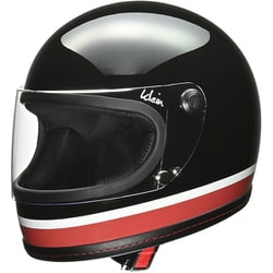 フルフェイスヘルメットM 57-58cm未満 BK/RD レトロ/PSC/SG/全排気量対応/レディースサイズ/ユニセックス/ワンタッチバックル KLEIN-M-BKRD