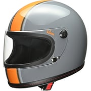 フルフェイスヘルメットS 55-56cm未満 GY/OR レトロ/PSC/SG/全排気量対応/レディースサイズ/ユニセックス/ワンタッチバックル KLEIN-S-GYOR