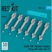 RSK72-0422 1/72 AASM-250 “ハンマー” 精密誘導爆弾 6個入 [プラモデル用パーツ]