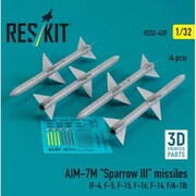 RSK32-0459 1/32 AIM-7M “スパローIII” ミサイル 4個入り [プラモデル用パーツ]