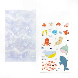サンディライオンシールセット 蝶と海洋生物のシール2シートセット レア 廃盤 Sandylion Stickers Holographic 1990s /safari Tropical Fish