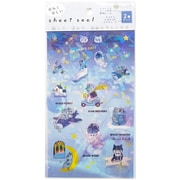 重ねて楽しいシートシール 宇宙×猫 ks-ss-10006