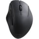 マウス Bluetooth 5.0/無線 2.4GHz 両対応 静音 ワイヤレスマウス 5ボタン エルゴノミクス 【Windows mac Chrome iPad MacBook Android 対応】 抗菌 Mサイズ 3台接続可能 SHELLPHA ブラック M-SH20MBSKBK